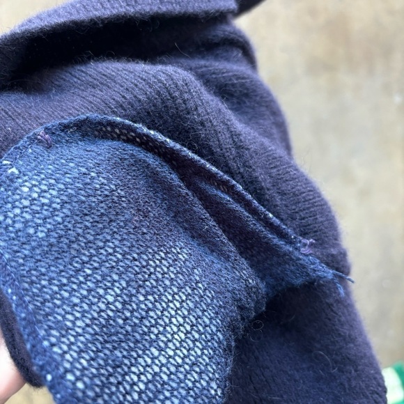 Vintage Christian Dior Sportswear Angora Lambswool Cardigan Sweater Navy Blue Lg - Picture 6 of 8